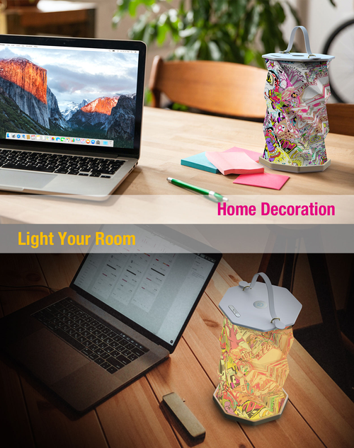Novel Portable Folding Night Light Lamp E26 for Company Promotions Table Hand Lantern Company Promotional Gifts