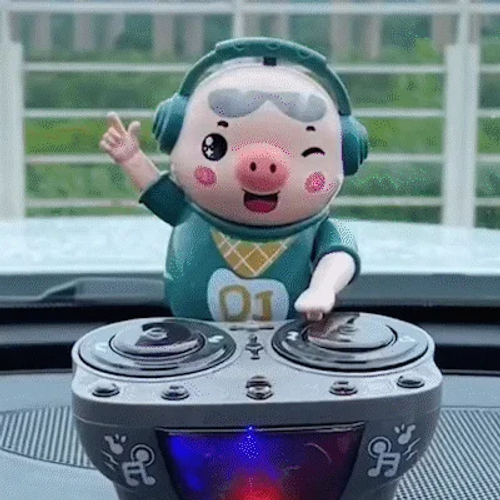 -DJ Swinging Piggy Toy