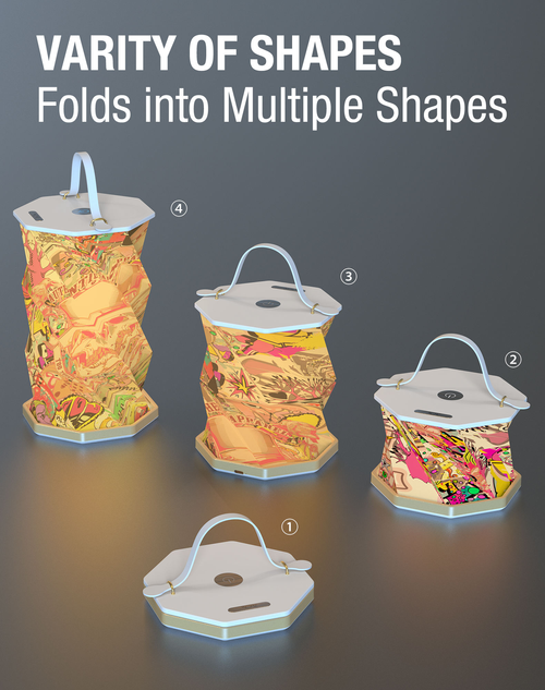 Novel Portable Folding Night Light Lamp E26 for Company Promotions Table Hand Lantern Company Promotional Gifts