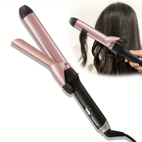 CRASTS 32mm Ionic Hair Curling Wand, Unisex-Adult, 220V Type C Plug, 63W Powerful Styling Tool, No Battery Needed, for Big Waves and Bangs, Hair Care Essentials