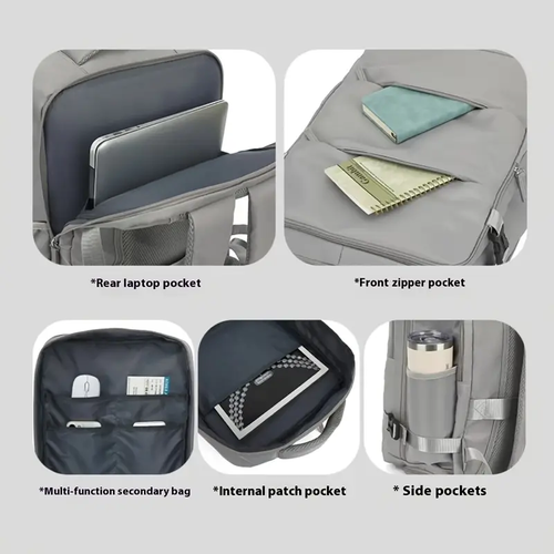 Storage, Adjustable Straps, Multiple Compartments, Durable Polyester, White, Travel Luggage, Sleek Design, Organized Compartments, Professional Luggage, Reinforced Stitching, College Students