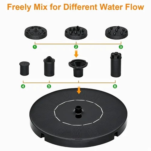 Spot new solar fountain bird bath fountain outdoor pool round floating fountain pump water feature fountain light
