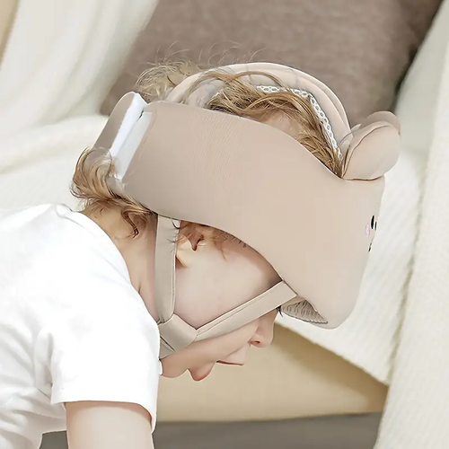 1pc Baby Toddler Safety Cap with Adjustable Strap Soft Breathable White Beige Khaki Grey - Cushioned Edge & Ventilation Holes for Boys & Girls - Walking, Crawling, Running - Soft Pastel Colors (Beige, Grey, White) - Ideal for First Steps & Motor Skills Development - Easy-Clean Design - Durable & Comfortable for New Walkers - Soft Padding & Secure Fit - Suitable for Boys & Girls, Toddler Cap, Beanie And Mittens, Photography Props, Halloween Toddler, Swaddle for, ted Hat,