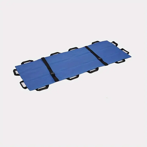 1pc  Blue 180x70cm Foldable Emergency Stretcher   Portable Lightweight Transfer Board for Patient   Animal Rescue  Casualty Evacuation Indoor  Outdoor Use PA Nylon Material  No Magnesium Rod Flint Included