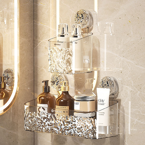✨Light Luxury Style Glacier Pattern Suction Cup Shelf