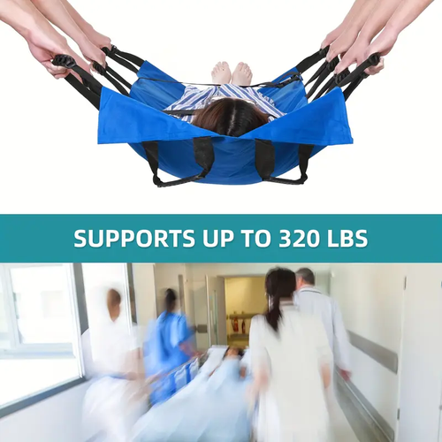 1pc  Blue 180x70cm Foldable Emergency Stretcher   Portable Lightweight Transfer Board for Patient   Animal Rescue  Casualty Evacuation Indoor  Outdoor Use PA Nylon Material  No Magnesium Rod Flint Included