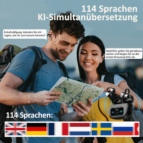 2025 Neuankömmling - Bluetooth-Kopfhörer mit Ohrclip und Touchscreen