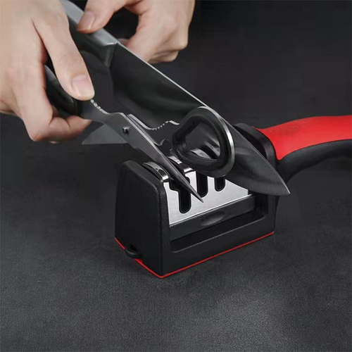 Professional 4-Stage Knife Sharpener: Sharpen Your Knives with Tungsten, Diamond & Ceramic Stones!