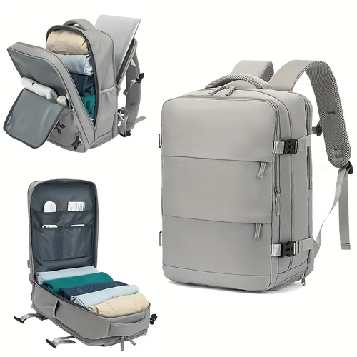 Storage, Adjustable Straps, Multiple Compartments, Durable Polyester, White, Travel Luggage, Sleek Design, Organized Compartments, Professional Luggage, Reinforced Stitching, College Students