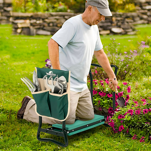 Assento de jardim com proteção de joelho | KNEEBENCH