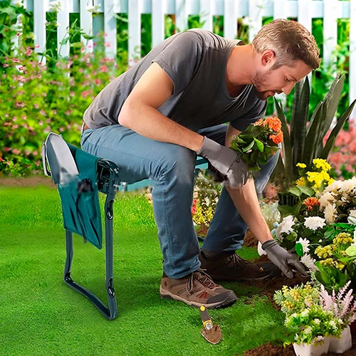 Assento de jardim com proteção de joelho | KNEEBENCH