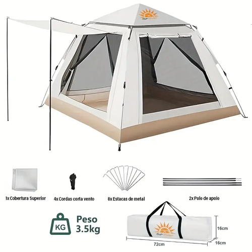 4 People Large Single Layer Waterproof Cabin Instant Camping Tents Outdoor Picnic Camping Rbm Temts Easy Setup Camping Tent