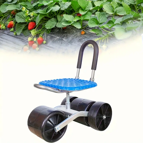 New 3+1 Four-Wheel Gardening Work Chair, Rolling Garden Stool with Folding Design for Stability and Convenience – Perfect Gift Idea
