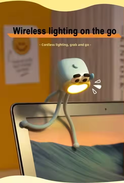 Modern Portable AAA Battery Powered Octopus Tentacle LED Nightlight Mini Size Warm White Emitting for Bedroom