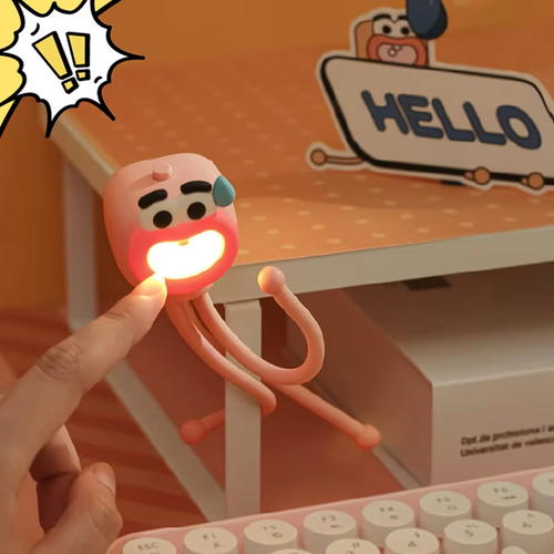 Modern Portable AAA Battery Powered Octopus Tentacle LED Nightlight Mini Size Warm White Emitting for Bedroom