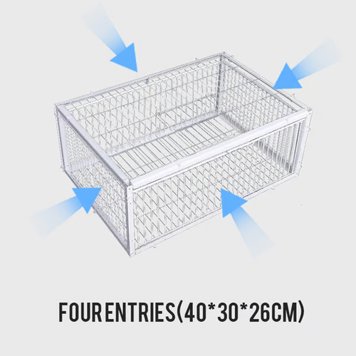 AutoTrap Bird Cage - Entry Only, No Exit, With Base