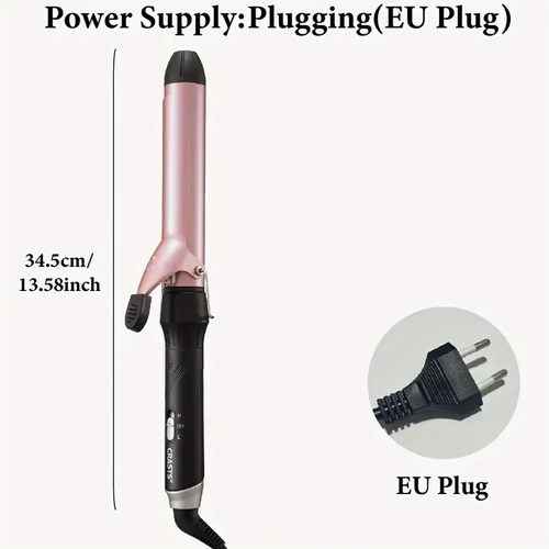 CRASTS 32mm Ionic Hair Curling Wand, Unisex-Adult, 220V Type C Plug, 63W Powerful Styling Tool, No Battery Needed, for Big Waves and Bangs, Hair Care Essentials