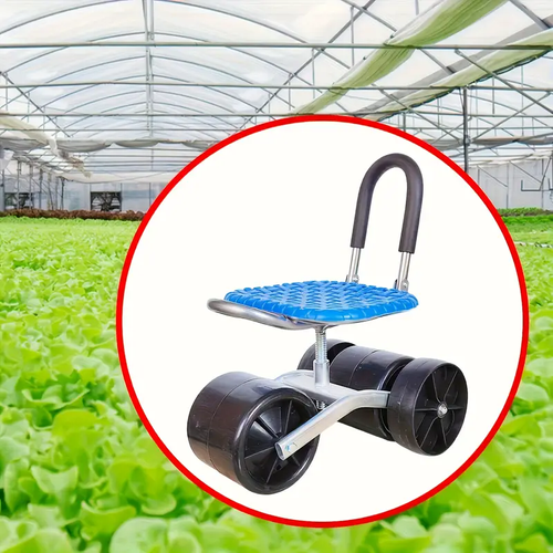 New 3+1 Four-Wheel Gardening Work Chair, Rolling Garden Stool with Folding Design for Stability and Convenience – Perfect Gift Idea