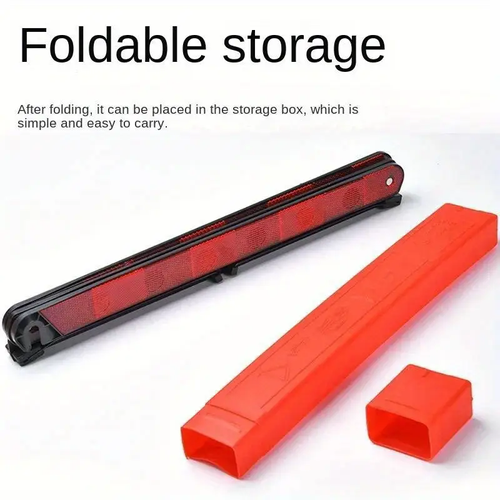 1pc Car Emergency Breakdown Warning Triangle Red Reflective Road Safety Hazard Car Tripod Portable Foldable Stop Sign Reflector