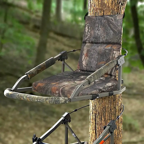 Ultra-Comfort Adjustable Tree Stand Seat Cushion - Camo, Lightweight & Easy to Install for Hunting and Fishing