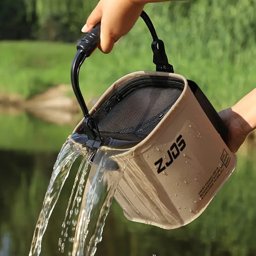 Foldable Fishing Bucket 8L 13L Portable Fishing Water Pail robustness&multi-functional for Hiking Fishing Camping Traveling Boating