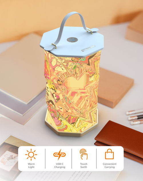 Novel Portable Folding Night Light Lamp E26 for Company Promotions Table Hand Lantern Company Promotional Gifts