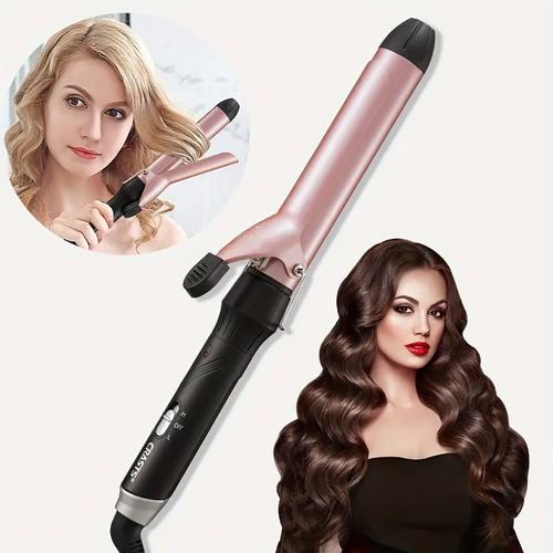CRASTS 32mm Ionic Hair Curling Wand, Unisex-Adult, 220V Type C Plug, 63W Powerful Styling Tool, No Battery Needed, for Big Waves and Bangs, Hair Care Essentials