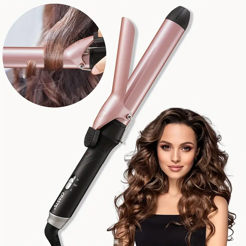CRASTS 32mm Ionic Hair Curling Wand, Unisex-Adult, 220V Type C Plug, 63W Powerful Styling Tool, No Battery Needed, for Big Waves and Bangs, Hair Care Essentials