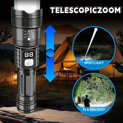 Super Bright Rechargeable LED Handheld Flashlight Portable