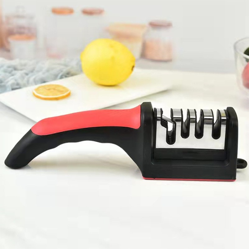 Professional 4-Stage Knife Sharpener: Sharpen Your Knives with Tungsten, Diamond & Ceramic Stones!