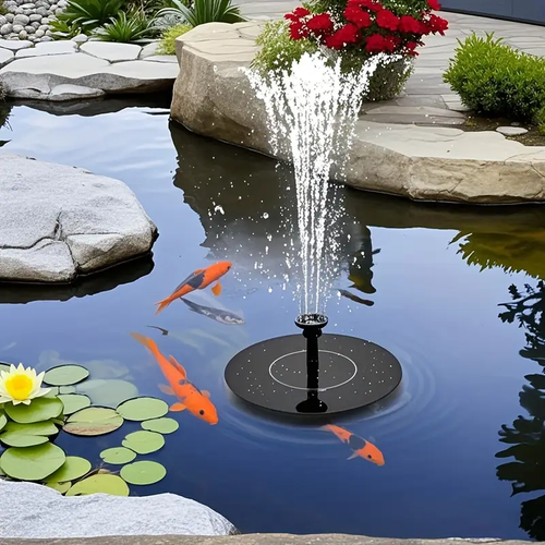 Spot new solar fountain bird bath fountain outdoor pool round floating fountain pump water feature fountain light