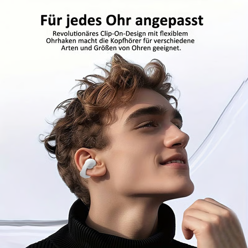 2025 Neuankömmling - Bluetooth-Kopfhörer mit Ohrclip und Touchscreen