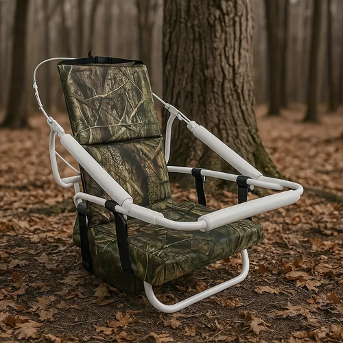 Ultra-Comfort Adjustable Tree Stand Seat Cushion - Camo, Lightweight & Easy to Install for Hunting and Fishing