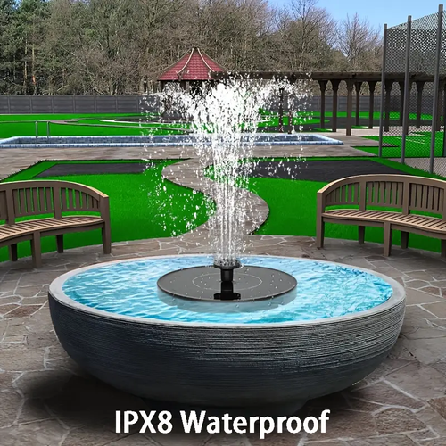 Spot new solar fountain bird bath fountain outdoor pool round floating fountain pump water feature fountain light