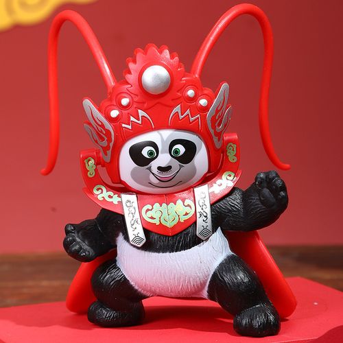Sichuan opera face-changing puppet panda decoration doll 4 masks toy cultural creative handmade