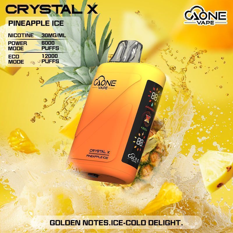 AONE Crystal X 水晶二代12000口 一次性電子煙 全透明外觀視覺設計 潮流展示型設備