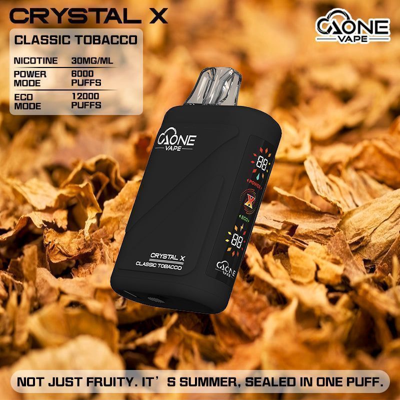 AONE Crystal X 水晶二代12000口 一次性電子煙 全透明外觀視覺設計 潮流展示型設備
