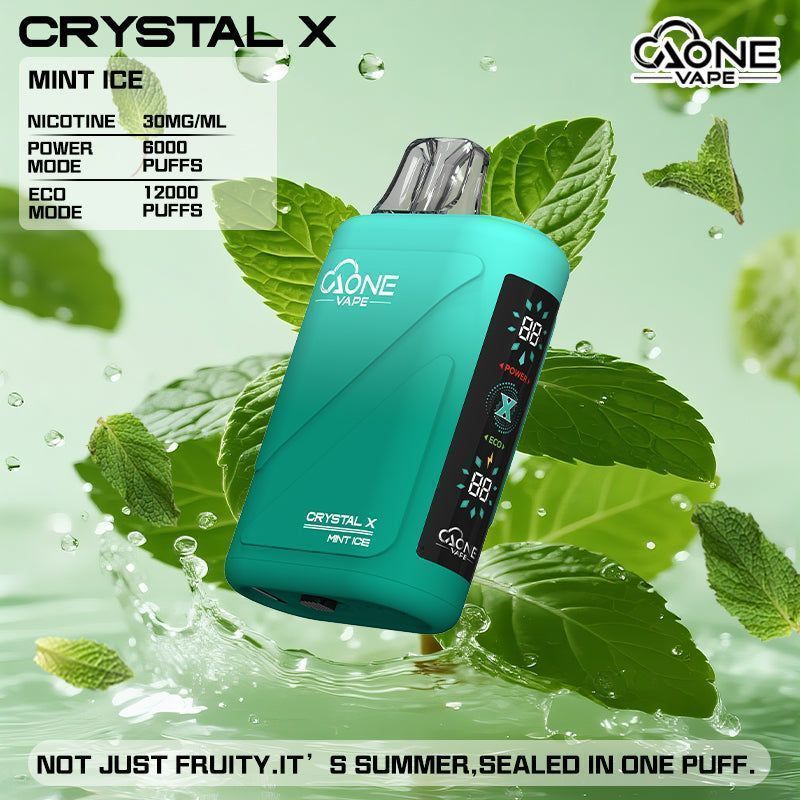 AONE Crystal X 水晶二代12000口 一次性電子煙 全透明外觀視覺設計 潮流展示型設備