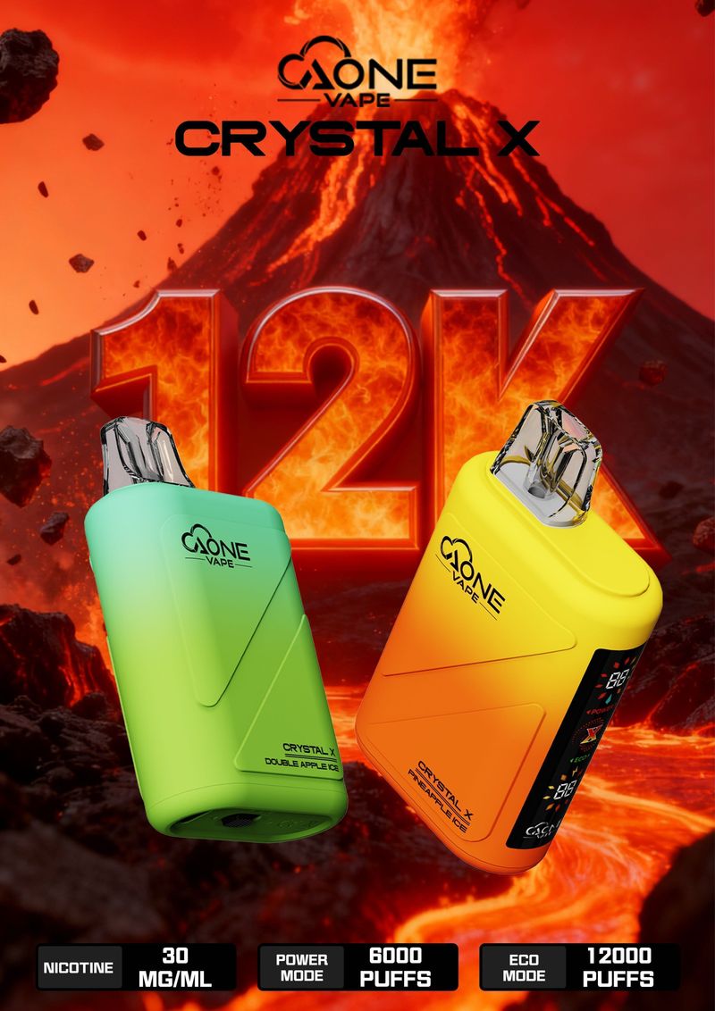 AONE Crystal X 水晶二代12000口 一次性電子煙 全透明外觀視覺設計 潮流展示型設備