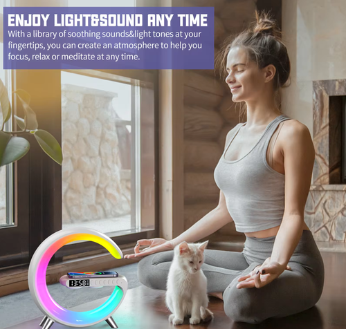 🔥Smart night light. Built-in wireless charging for all phones. Simple and convenient decoration