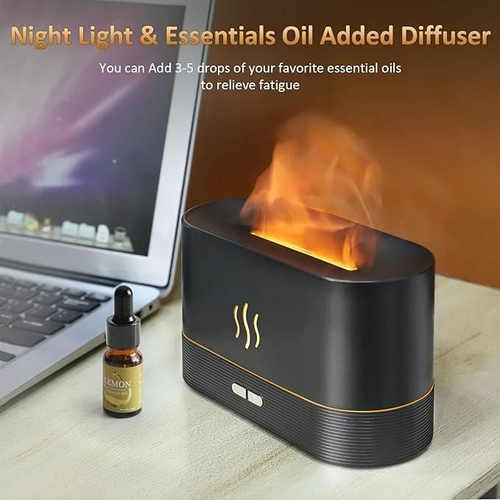 Plastic Flame Diffuser Brightness Humidifier - Auto Off Essential