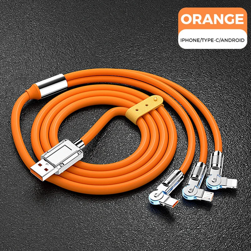 🔥120W 3 in 1 Rotating Elbow Fast Charging Data Cable💥
