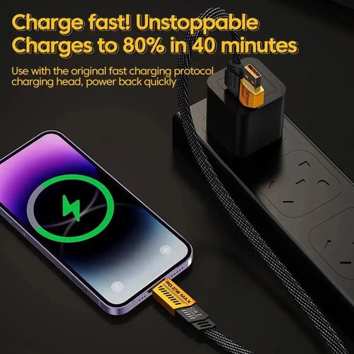 Nylon braided car fast charging 4-in-1