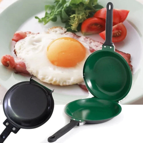 -Sided Non-Stick Frying Pan! Cook Hassle-Free 👨‍🍳🍳
