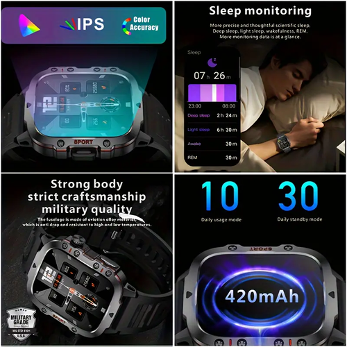 🔥 Free Shipping 🔥 Rugged Outdoor Smart Watch - 100+ Sports Modes