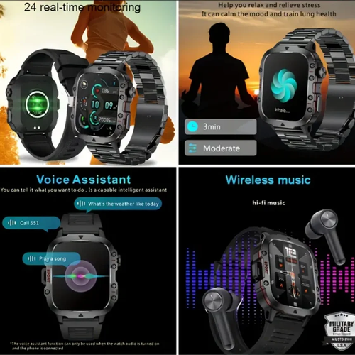 🔥 Free Shipping 🔥 Rugged Outdoor Smart Watch - 100+ Sports Modes