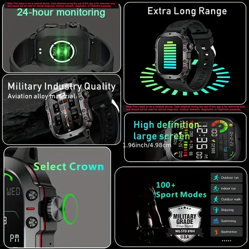 🔥 Free Shipping 🔥 Rugged Outdoor Smart Watch - 100+ Sports Modes