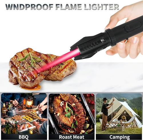 🔥Summer 💥Camping Outdoor Windproof Straight Flame Lighter