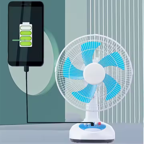 12 Inch Multi-functional Solar Rechargeable Fan