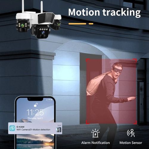 QG53 4G Triple-Lens Solar Security Camera
